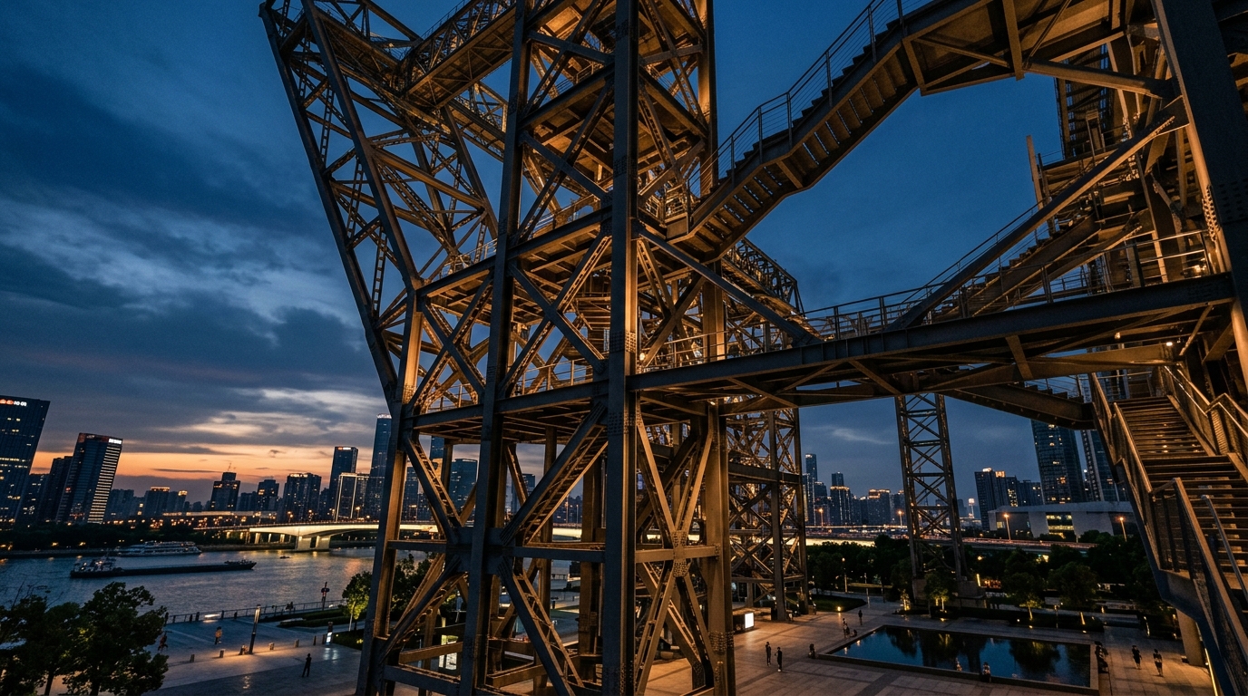 Massive Structural Steel Architecture